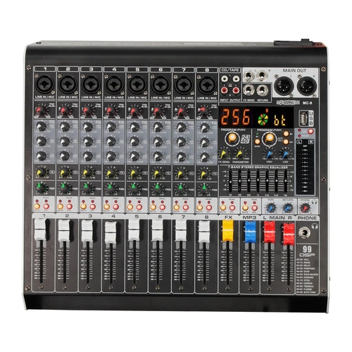 8 Channel DJ Audio Mixer — Audio Mixers & Interfaces