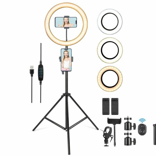Content Creator Kit - Ring Light, Microphone and Selfie Stick Bundle
