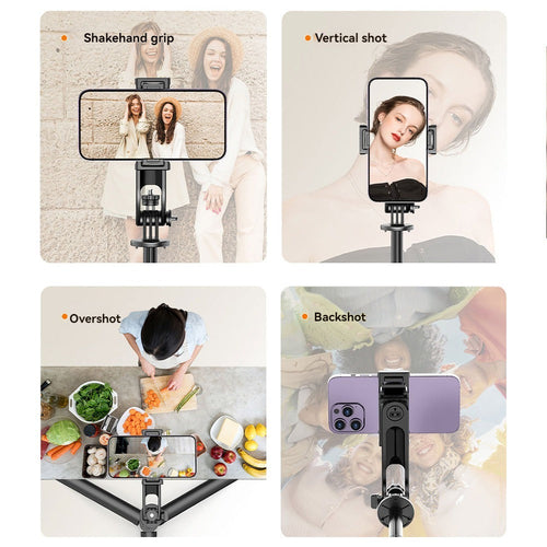 Selfie Stick Tripod With Fill Light, Extendable Phone Stand With