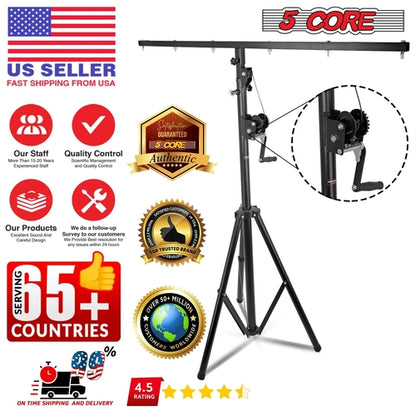5Core DJ Light Stand Stage Lighting Truss System Hand Crank up