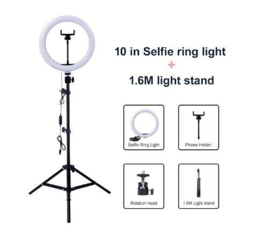 Video Light Dimmable LED Selfie Ring Light USB ring lamp Photography