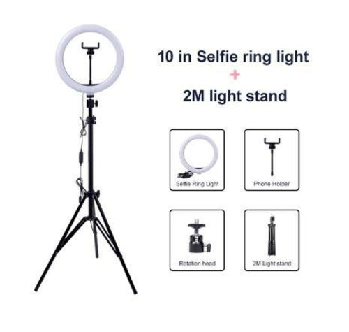 Video Light Dimmable LED Selfie Ring Light USB ring lamp Photography