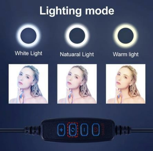 Video Light Dimmable LED Selfie Ring Light USB ring lamp Photography